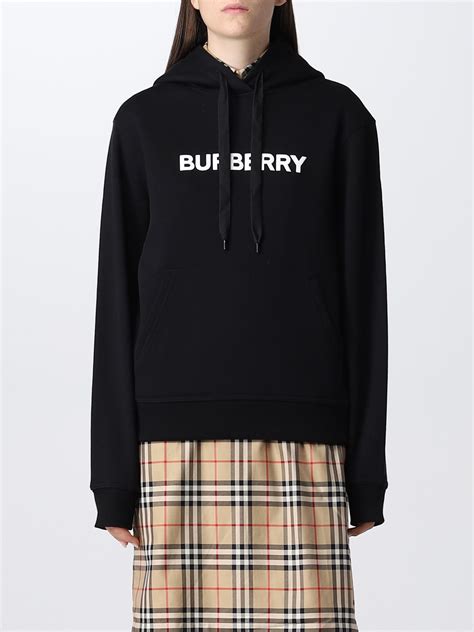 felpa donna zip laterale burberry|Felpe con cappuccio di Burberry da donna .